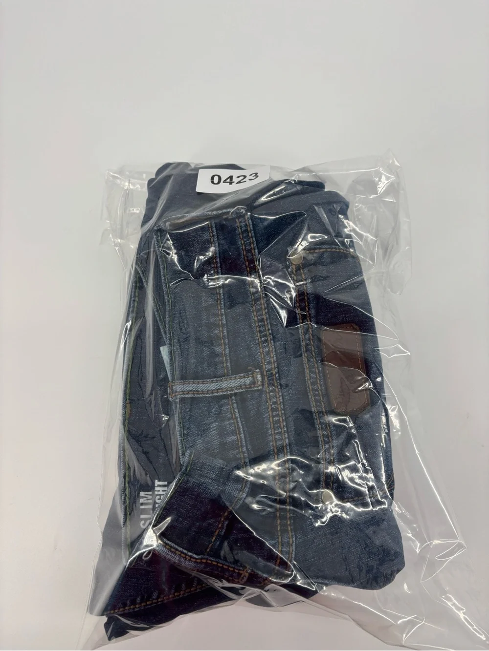 Wrangler retro slim straight Jeans Men 38x34 Blue Denim Stretch WLT88BZ Whiskere